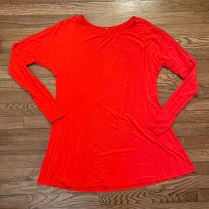 Bright orange pico dress